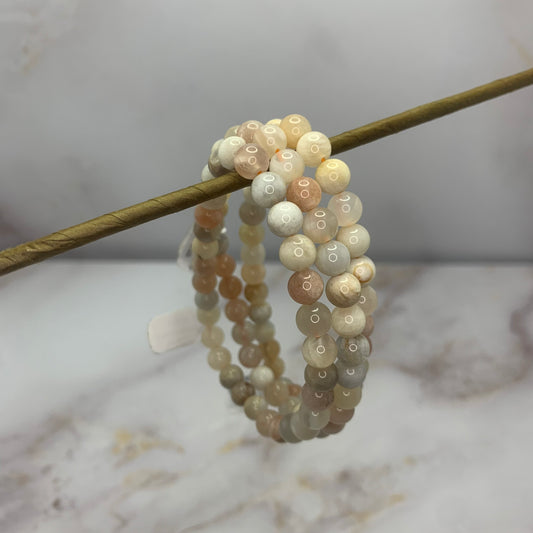 Moonstone multicolor bracelet 6mm