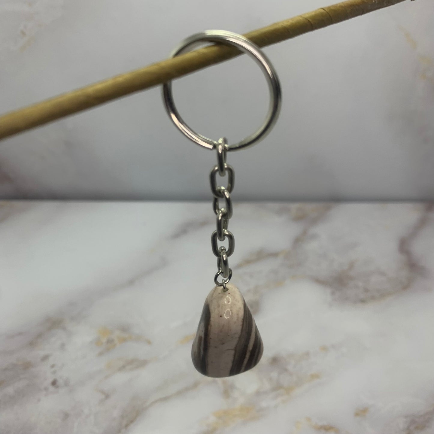 Zebra Jasper keychain