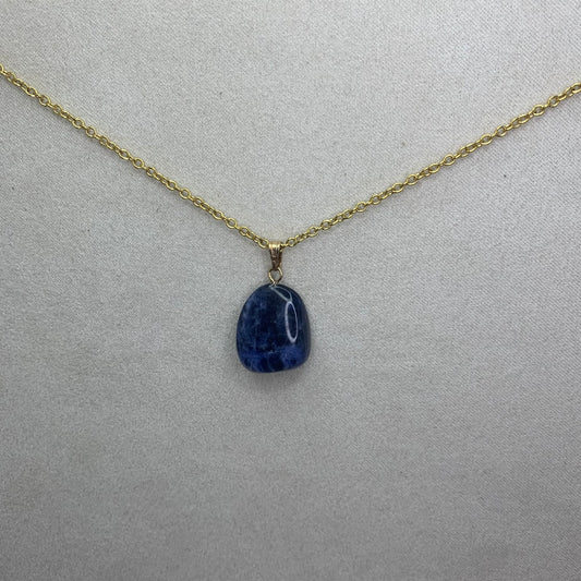 Necklace pendant - lapis | tumbled stone