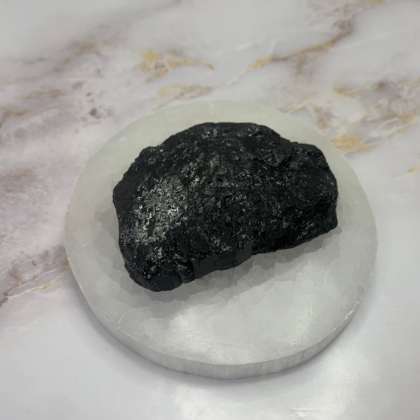 Black tourmaline rough